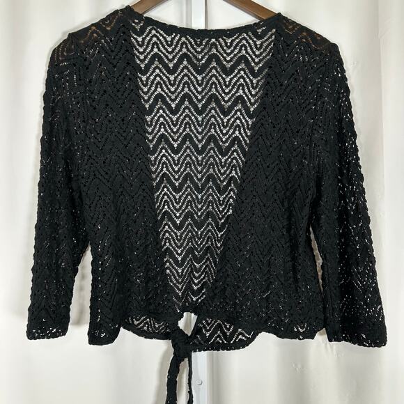 Chico's Travelers Collection Black Maxi Dress w Lace Jacket Sz 2 US L Resortwear - Picture 12 of 15